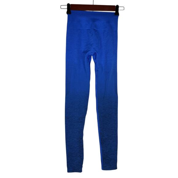 Alphalete Amplify Leggings Womens XS Ombre Blue Moonlight Butt Scrunch Seamless - Picture 1 of 14